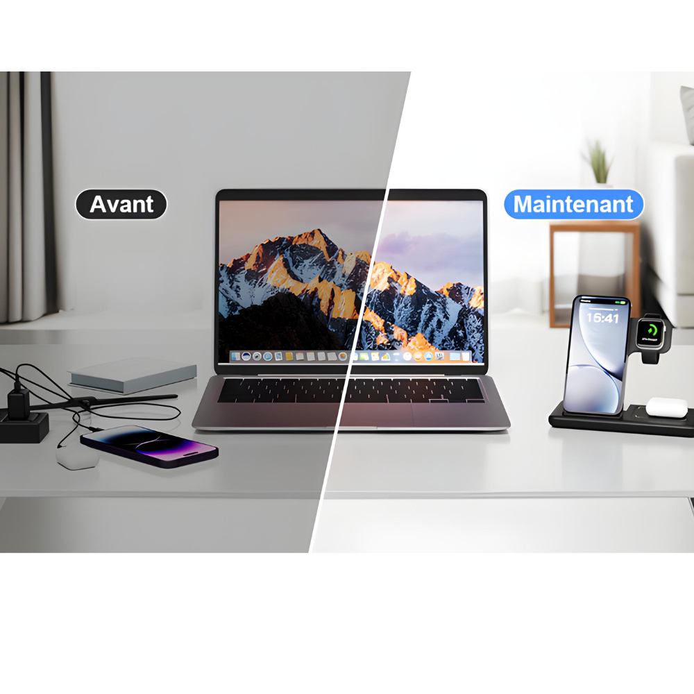 Chargeur magnétique 3 en 1